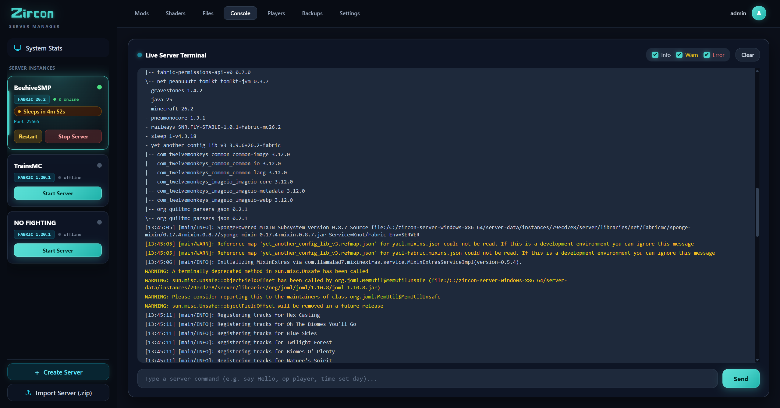Live Console