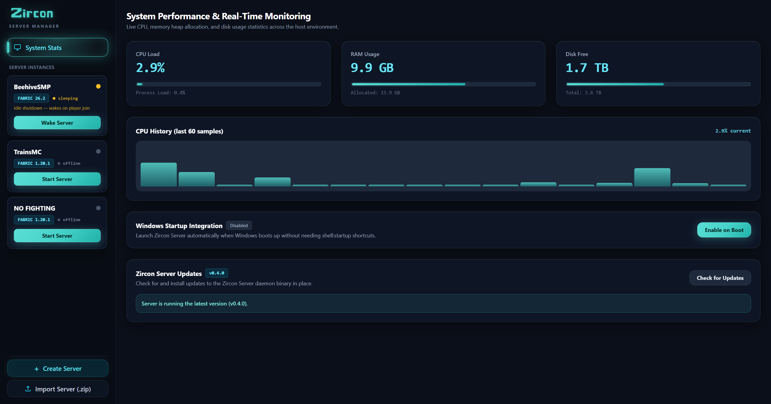 Server Performance Stats